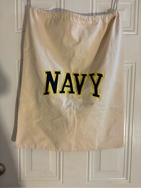 Navy laundry bag Cream  bag NAVY Appliqué - Collegiate Style
